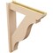Ekena Millwork 5 1/2-in W x 24-in D x 32-in H Funston Slat Rough Cedar Woodgrain TimberThane Outlooker, Primed Tan OUTUR055X24X32FST24RCPR - alternate 4